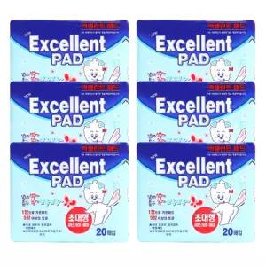 강아지 아몬스 초대형 패드 20매 6P 화장실 배변패드