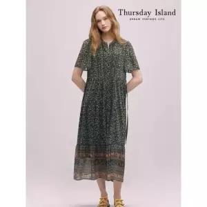 써스데이아일랜드Thursday Island 플라워 패턴 쉬폰 원피스T244MOP255W 1152656