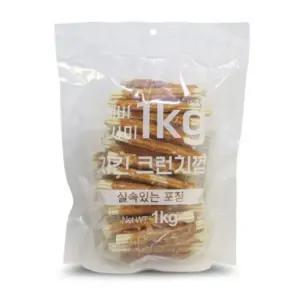 테비사사미 치킨 크런치껌1kg치킨 크런치 강아지 개껌 애견간식 훈련용 반려동물