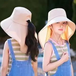 아동 나들이 플랩캡 챙 목덮는 숲체험 방수 소풍 물놀이 모자