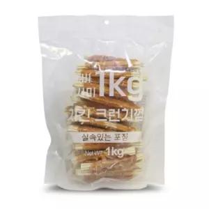 테비사사미 치킨 크런치껌1kg치킨 강아지 개껌 애견간식 훈련용 반려동물 크런치