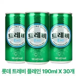 트레비 플레인 탄산수 190ML X 30개 물보다 시원한