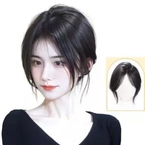 파스텔 볼륨 윗머리 부분 머리 끈 헤어 우아한 가발 가르마 진주 심플 WL