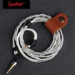 OPENHEART MMCX 포함 순은 케이블 밸런스드 헤드폰 업그레이드 이어폰용 리츠 와이어 교체 2 코어 3.5mm 4.