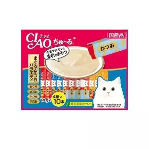 [하프클럽/셀럽하우스]이나바 챠오 츄르 참치 가다랑어 믹스 고양이 간식 40P
