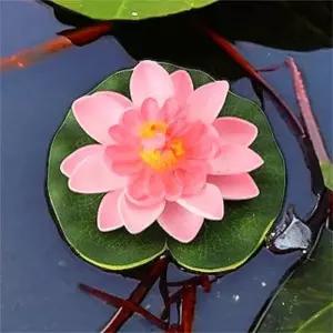 행사 조화장식 연못 연꽃 핑크