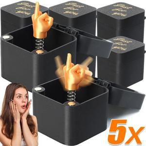 5/1x 3D 팝업 중간 손가락 선물 상자 재미 깜짝 크리스마스 파티 장식 재미있는 장난감