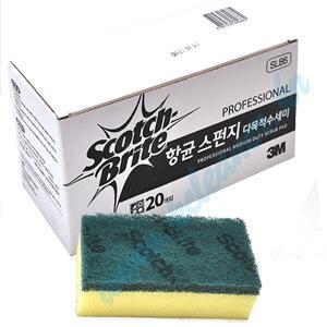 피크리너_다목적 항균 스폰지수세미 20장_1set (SL86) 식당/음식점/학교/병원/급식실/부페/업소용/설거지