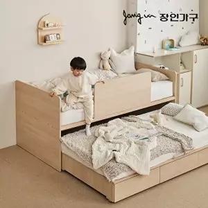 [장인가구](무료) 피터 E0등급 2단 슬라이딩 수납침대S_7존포켓+라텍스탑 포켓매트