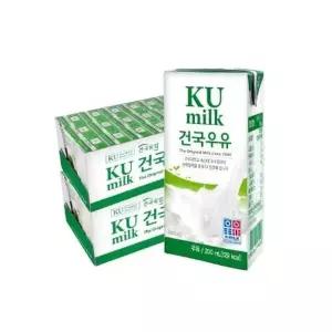 건국대학교 건국유업 멸균우유 200ml x 48팩