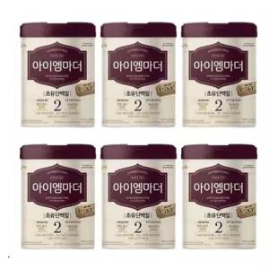 남양유업 아이엠마더 초유단백질 락토페린 분유 2단계 800g 6캔