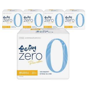 깨끗한나라 순수한면 제로 Zero 팬티라이너 슈퍼롱 20Px5팩