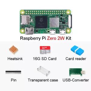 라즈베리 파이 제로 2W 개발 보드 RPI PI0 키트 방열판 케이스