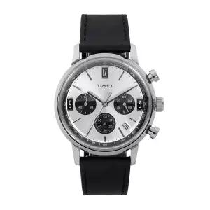 타이맥스 25FW 실버 멀린 크로노그래프 타키미터 40mm 손목 시계 TW2W10300