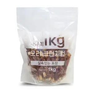 JMds 테비 강아지 간식 사사미 오리 크런치껌 1kg WFKE0ED