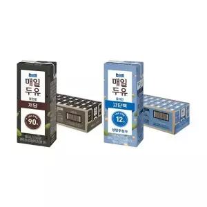 매일두유 검은콩 190ml, 24개 + 고단백 190ml, 24개