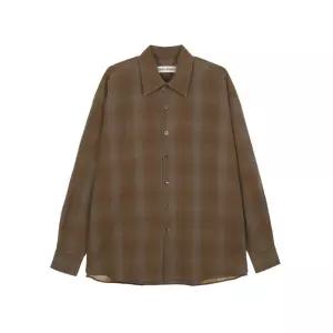 [아워레가시]아워레가시 남성 버로우드 체크 셔츠 브라운 M2262BCF