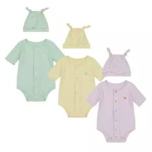 에뜨와 ETTOI 리쿠5부바디수트SET07T317909/출산,신생아 백일선물,여름 바디수트,뱀부,모자 07T317909-BS 4