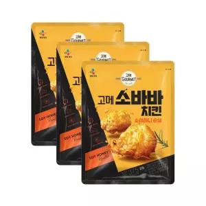 CJ 고메 소바바치킨 소이허니 순살 375g x3개