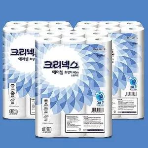 크리넥스 H0J2O5B7 에어셀 화장지 40Mx24롤x3팩 두루마리 롤