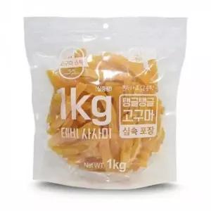 고구마스틱 대용량 강아지간식 사사미 1kg 애견비건간식 WFOERUO