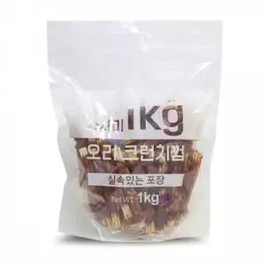 강아지 간식 오리 크런치껌 애견 오리육포 1kg 수제간식 WFOERRP
