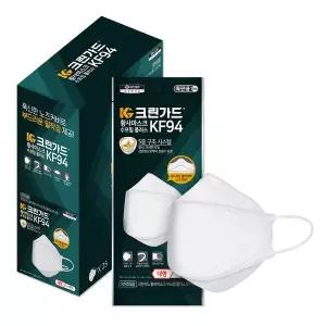 유한킴벌리 유한킴벌리 크린가드 KF94 수프림플러스 대형 끈조절 황사마스크 100매