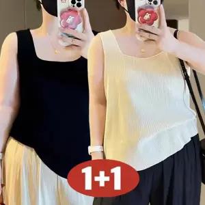 여성 스퀘어넥 1+1 시원한 냉감 아이스 통기성 기본 나시 티 여름 빅사이즈 민소매 쿨 기능성 드라이쿨 나