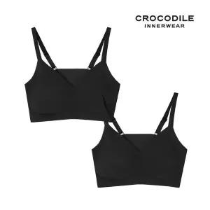 크로커다일 쿨라이트 실키핏 일체형 스트랩 브라 2종 블랙 CDWBR6N49_2 1256130