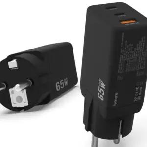 65W 접지 3포트 멀티 초고속충전기 핸드폰 노트북 충전 지원 IPD-653G