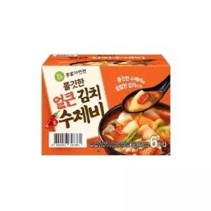 이가자연면 쫄깃한 얼큰 김치수제비 187g x 6 맛있는/J
