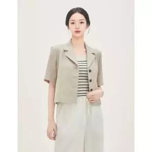 ROEM RE 린넨라이크 크롭 반팔 자켓 (RMJKG25R12) RMJKG37R14 105583