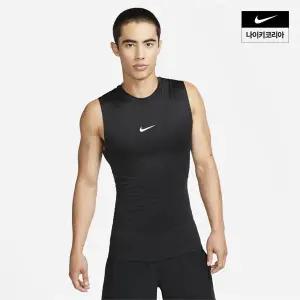 매장정품 NIKE 나이키 프로 남성 드라이 핏 타이트 민소매 피트니스 탑 FB7915-010 FB7915-010_DS 1879460