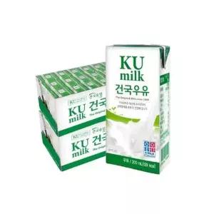 [셀러허브]건국대학교 건국유업 멸균우유 200ml x 48팩_ (S38037564)