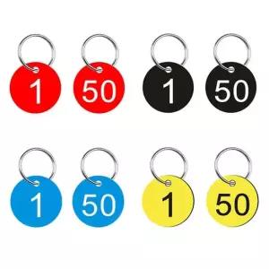 번호판 키링 숫자 열쇠고리 1-50 세트 DD-13027
