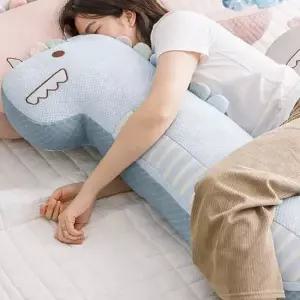 공룡 냉감 바디필로우 롱쿠션 안고자는 시원한 긴베개