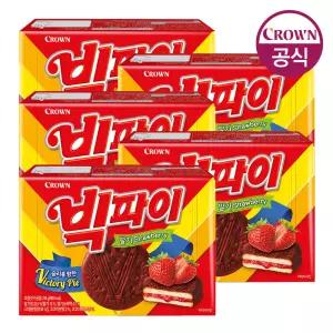 [내일도착]크라운 빅파이 딸기 216g x 5개
