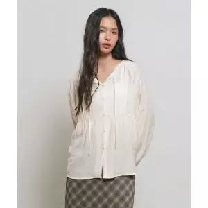 제너럴아이디어 GENERALIDEA 썸머 루즈핏 래글런 핀턱 블라우스 IVORY / GF2LBL514