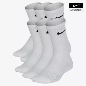 국내매장판 에브리데이 키즈 크루 삭스(6켤레) 나이키 NIKE SX6910-100 464067