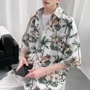 남자 하와이안 셔츠 바캉스룩 반팔 휴양지룩 남방 남자해변룩 남자휴양지옷 남자비치룩