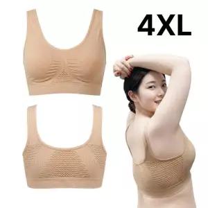 빅사이즈 고신축 메쉬 편한 브라 노와이어 임산부 브래지어 (4XL)
