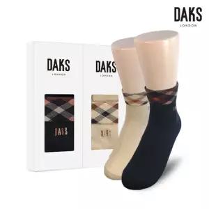 [롯데백화점]닥스 숙녀 무압박단목 사선하우스체크 2족세트 DK23406