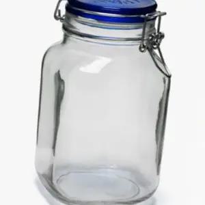 (올핀)보르미올리 유리병 밀폐용기 잼병 블루 2000ml