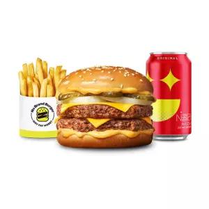 [노브랜드버거] NBB 어메이징 더블 치즈 버거 세트