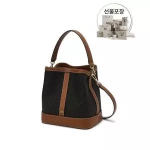 갤러리아 DCBA2F868W3 닥스 브라운 바넷 DD패턴 가죽배색 스몰 버킷백
