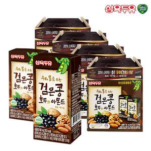 삼육두유 검은콩 호두와 아몬드 팩 두유 190ml 64팩 (16팩x4)