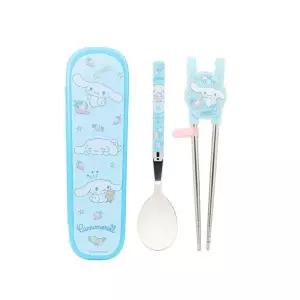 릴팡 산리오 시나모롤 스텐 교정 젓가락 스푼 글라이더 케이스 세트 2단계 하늘색