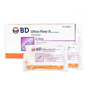 BD 인슐린주사기 울트라파인2 1cc 0.5cc 31G 8mm 0.3cc 100개