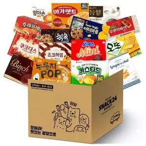 스낵24 인기간식 탕비실 사무실 꽉꽉 박스과자세트 14P
