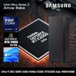 삼성데스크탑 코어 울트라9 RTX2000 Ada 컴퓨터 DM500THA-U9ABD-RTX2000 Ada WIN11 Ultra9-285 16G SSD512G